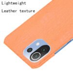 For Xiaomi Mi 11 Lite Shockproof Crocodile Texture PC + PU Case(Orange)