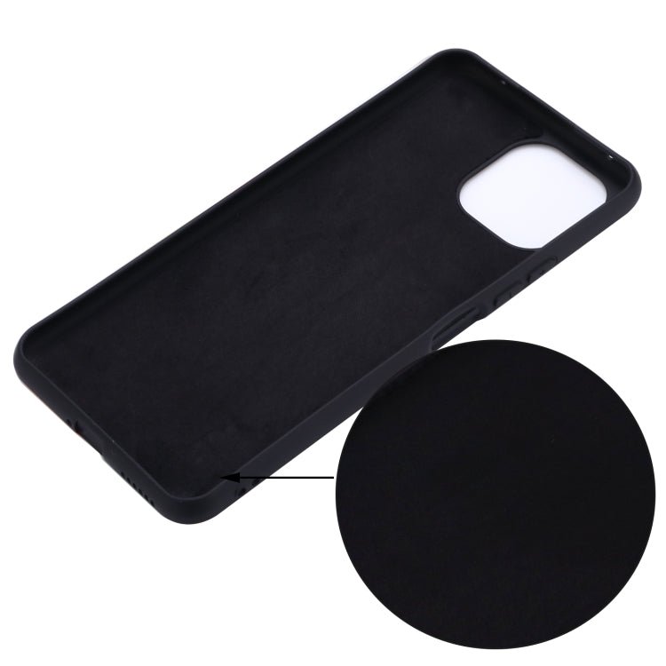 For Xiaomi Mi 11 Lite Solid Color Liquid Silicone Dropproof Full Coverage Protective Case(Black)