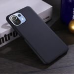 For Xiaomi Mi 11 Lite Solid Color Liquid Silicone Dropproof Full Coverage Protective Case(Black)