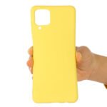 For Xiaomi Mi 11 Lite Solid Color Liquid Silicone Dropproof Full Coverage Protective Case(Yellow)