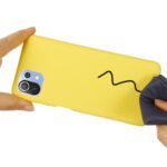 For Xiaomi Mi 11 Lite Solid Color Liquid Silicone Dropproof Full Coverage Protective Case(Yellow)