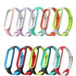 For Xiaomi Mi Band 6 / Band 5 Two-color Silicone Breathable Replacement Watchbands(Gray Orange)