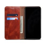 For Xiaomi Mi 11 Lite Simple Wax Crazy Horse Texture Horizontal Flip Leather Case with Card Slots & Wallet(Brown)