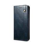 For Xiaomi Mi 11 Lite Simple Wax Crazy Horse Texture Horizontal Flip Leather Case with Card Slots & Wallet(Navy Blue)