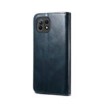 For Xiaomi Mi 11 Lite Simple Wax Crazy Horse Texture Horizontal Flip Leather Case with Card Slots & Wallet(Navy Blue)