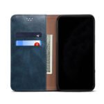 For Xiaomi Mi 11 Lite Simple Wax Crazy Horse Texture Horizontal Flip Leather Case with Card Slots & Wallet(Navy Blue)