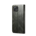 For Xiaomi Mi 11 Lite Simple Wax Crazy Horse Texture Horizontal Flip Leather Case with Card Slots & Wallet(Dark Green)