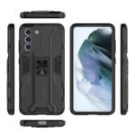 For Samsung Galaxy S21 5G Supersonic PC + TPU Shock-proof Case with Holder(Black)