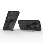 For Samsung Galaxy S21+ 5G Supersonic PC + TPU Shock-proof Case with Holder(Black)