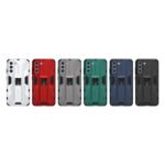 For Samsung Galaxy S21+ 5G Supersonic PC + TPU Shock-proof Case with Holder(Black)