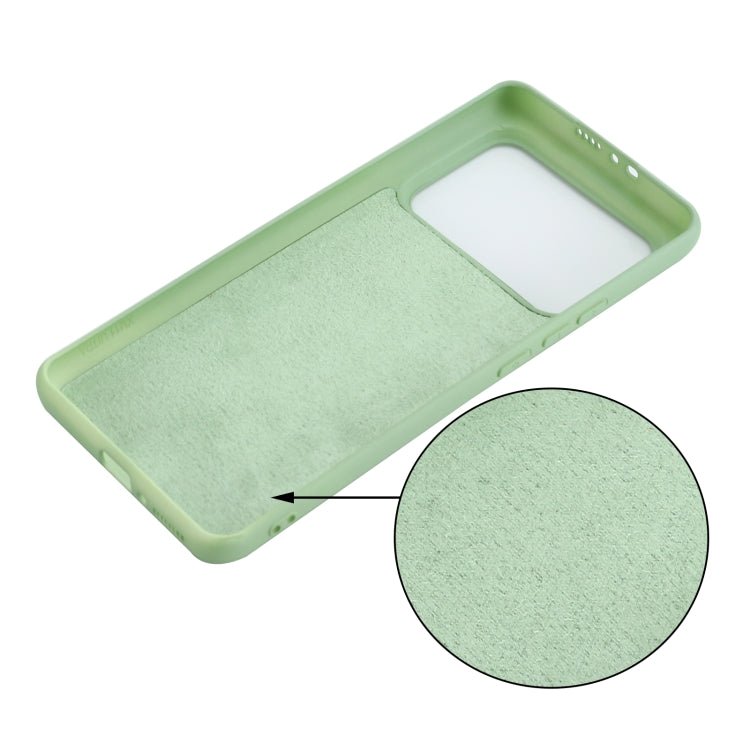 For Xiaomi Mi 11 Ultra Solid Color Liquid Silicone Dropproof Full Coverage Protective Case(Green)