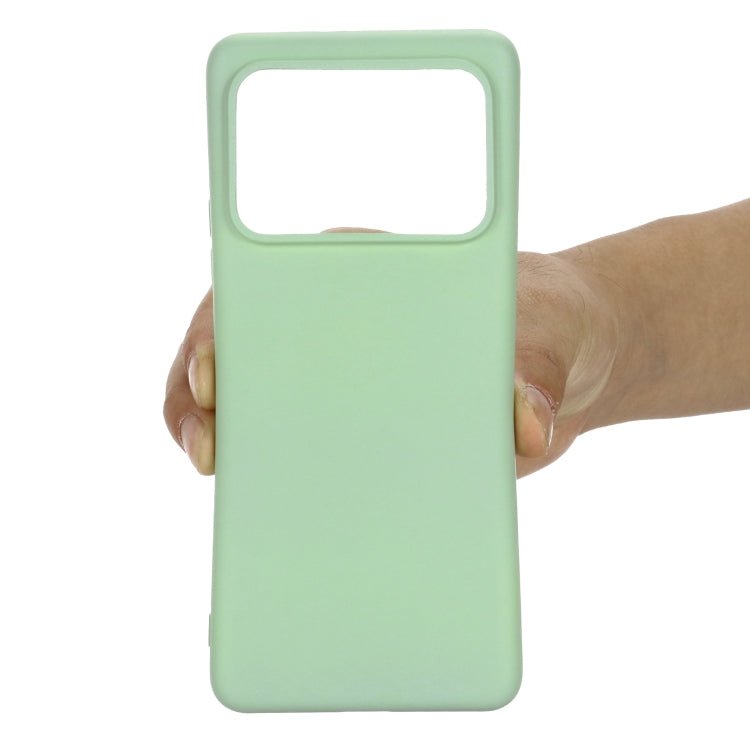 For Xiaomi Mi 11 Ultra Solid Color Liquid Silicone Dropproof Full Coverage Protective Case(Green)
