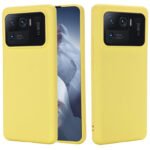 For Xiaomi Mi 11 Ultra Solid Color Liquid Silicone Dropproof Full Coverage Protective Case(Yellow)