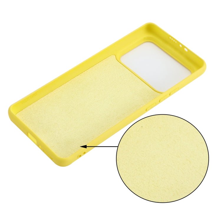 For Xiaomi Mi 11 Ultra Solid Color Liquid Silicone Dropproof Full Coverage Protective Case(Yellow)
