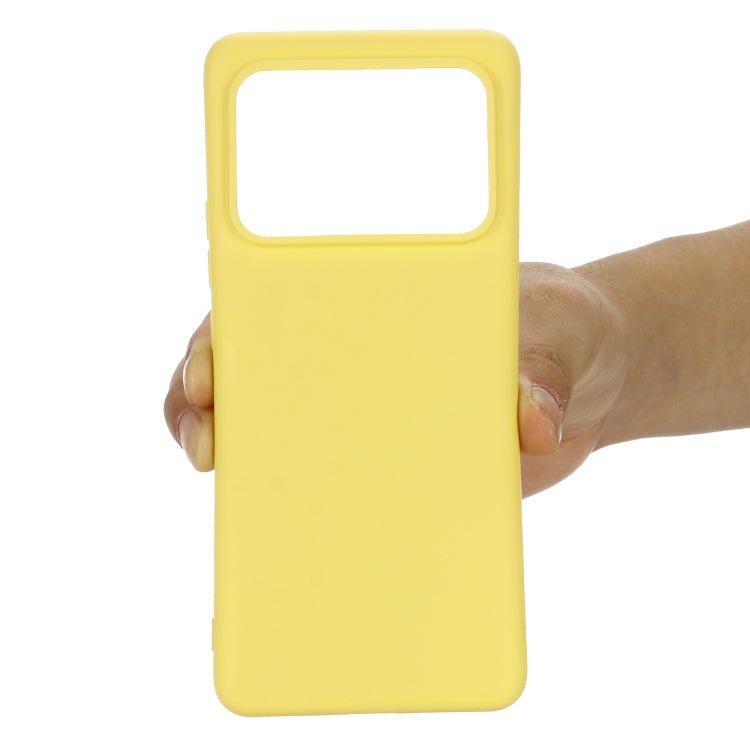 For Xiaomi Mi 11 Ultra Solid Color Liquid Silicone Dropproof Full Coverage Protective Case(Yellow)