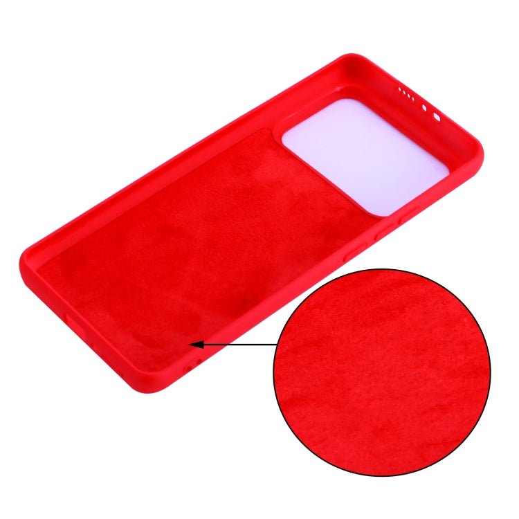 For Xiaomi Mi 11 Ultra Solid Color Liquid Silicone Dropproof Full Coverage Protective Case(Red)