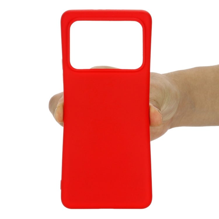 For Xiaomi Mi 11 Ultra Solid Color Liquid Silicone Dropproof Full Coverage Protective Case(Red)