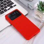 For Xiaomi Mi 11 Ultra Solid Color Liquid Silicone Dropproof Full Coverage Protective Case(Red)