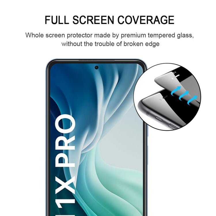 For Xiaomi Mi 11X Pro Full Glue Full Screen Tempered Glass Film