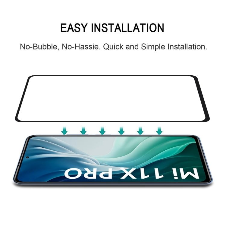 For Xiaomi Mi 11X Pro Full Glue Full Screen Tempered Glass Film