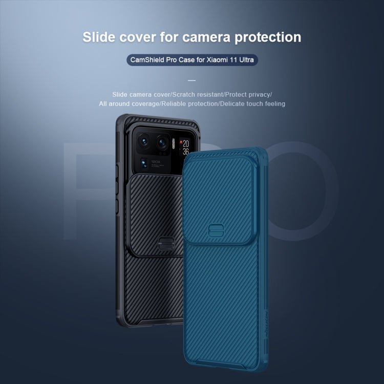 For Xiaomi Mi 11 Ultra NILLKIN Black Mirror Pro Series Camshield Full Coverage Dust-proof Scratch Resistant PC Case(Black)