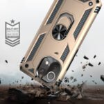 For Xiaomi Mi 11 Lite 5G Shockproof TPU + PC Protective Case with 360 Degree Rotating Holder(Gold)