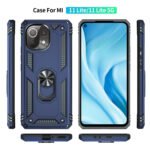 For Xiaomi Mi 11 Lite 5G Shockproof TPU + PC Protective Case with 360 Degree Rotating Holder(Blue)
