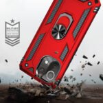 For Xiaomi Mi 11 Lite 5G Shockproof TPU + PC Protective Case with 360 Degree Rotating Holder(Red)