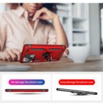 For Xiaomi Mi 11 Lite 5G Shockproof TPU + PC Protective Case with 360 Degree Rotating Holder(Red)