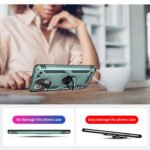 For Xiaomi Mi 11 Lite 5G Shockproof TPU + PC Protective Case with 360 Degree Rotating Holder(Dark Green)