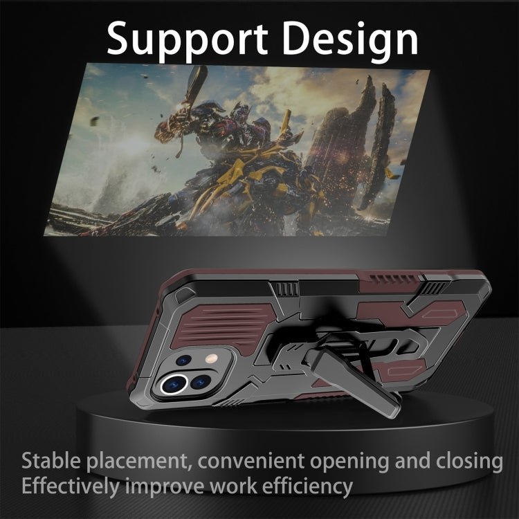 For Xiaomi Mi 11 Lite Armor Warrior Shockproof PC + TPU Protective Case(Brown)