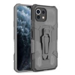 For Xiaomi Mi 11 Lite Armor Warrior Shockproof PC + TPU Protective Case(Grey)