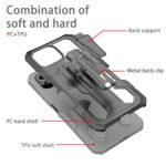 For Xiaomi Mi 11 Lite Armor Warrior Shockproof PC + TPU Protective Case(Grey)