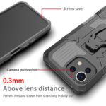 For Xiaomi Mi 11 Lite Armor Warrior Shockproof PC + TPU Protective Case(Grey)