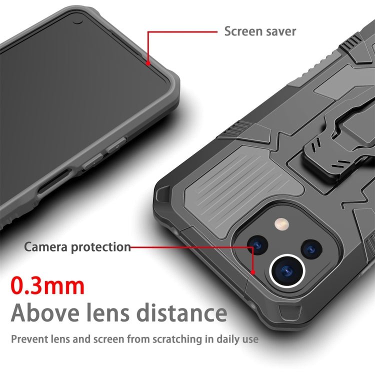 For Xiaomi Mi 11 Lite Armor Warrior Shockproof PC + TPU Protective Case(Grey)