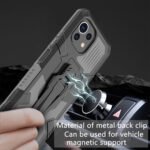 For Xiaomi Mi 11 Lite Armor Warrior Shockproof PC + TPU Protective Case(Grey)