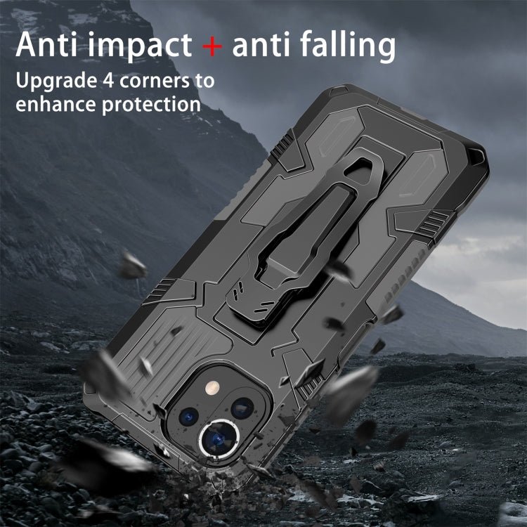 For Xiaomi Mi 11 Lite Armor Warrior Shockproof PC + TPU Protective Case(Grey)