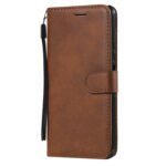 For Xiaomi Mi 11 Lite Solid Color Horizontal Flip Protective Leather Case with Holder & Card Slots & Wallet & Photo Frame & Lanyard(Brown)