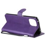 For Xiaomi Mi 11 Lite Solid Color Horizontal Flip Protective Leather Case with Holder & Card Slots & Wallet & Photo Frame & Lanyard(Purple)