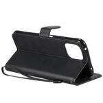 For Xiaomi Mi 11 Lite Solid Color Horizontal Flip Protective Leather Case with Holder & Card Slots & Wallet & Photo Frame & Lanyard(Black)