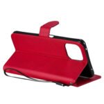 For Xiaomi Mi 11 Lite Solid Color Horizontal Flip Protective Leather Case with Holder & Card Slots & Wallet & Photo Frame & Lanyard(Red)