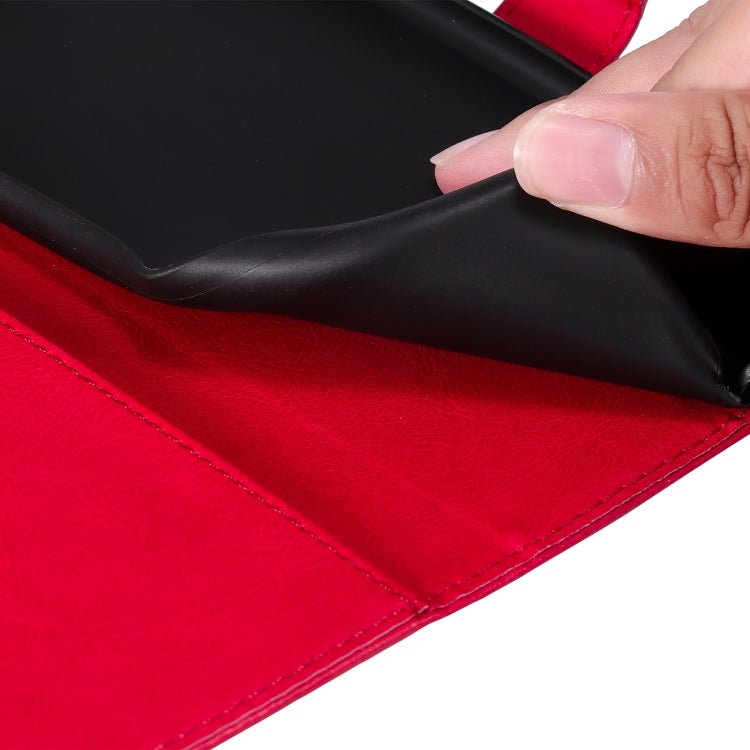 For Xiaomi Mi 11 Lite Solid Color Horizontal Flip Protective Leather Case with Holder & Card Slots & Wallet & Photo Frame & Lanyard(Red)