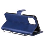 For Xiaomi Mi 11 Lite Solid Color Horizontal Flip Protective Leather Case with Holder & Card Slots & Wallet & Photo Frame & Lanyard(Blue)