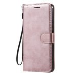 For Xiaomi Mi 11 Lite Solid Color Horizontal Flip Protective Leather Case with Holder & Card Slots & Wallet & Photo Frame & Lanyard(Rose Gold)