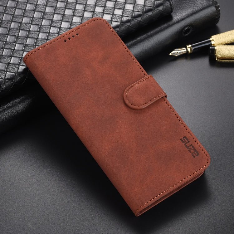 For Xiaomi Mi 11 Lite AZNS Skin Feel Calf Texture Horizontal Flip Leather Case with Card Slots & Holder & Wallet(Brown)