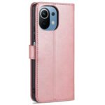 For Xiaomi Mi 11 Lite AZNS Skin Feel Calf Texture Horizontal Flip Leather Case with Card Slots & Holder & Wallet(Rose Gold)