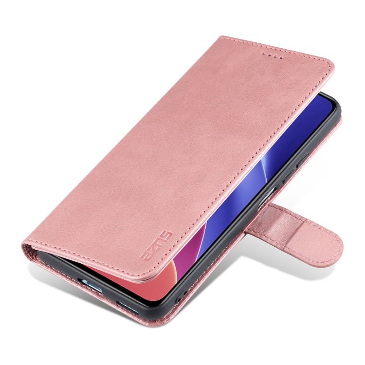 For Xiaomi Mi 11 Lite AZNS Skin Feel Calf Texture Horizontal Flip Leather Case with Card Slots & Holder & Wallet(Rose Gold)