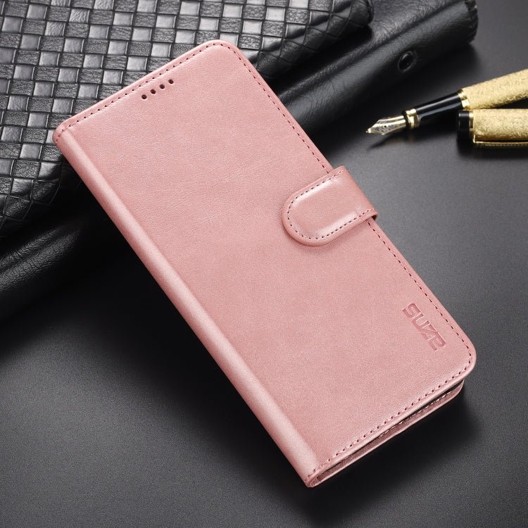 For Xiaomi Mi 11 Lite AZNS Skin Feel Calf Texture Horizontal Flip Leather Case with Card Slots & Holder & Wallet(Rose Gold)
