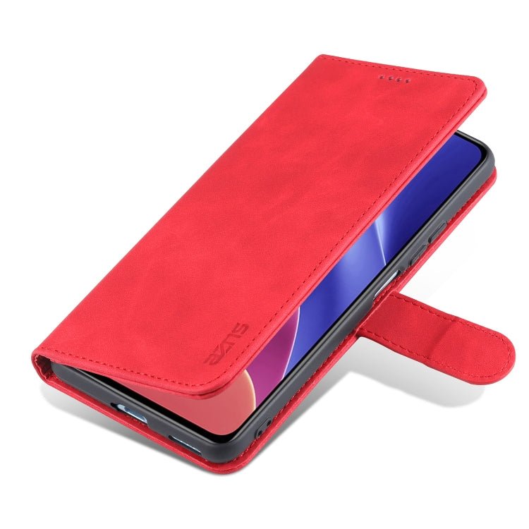 For Xiaomi Mi 11 Lite AZNS Skin Feel Calf Texture Horizontal Flip Leather Case with Card Slots & Holder & Wallet(Red)