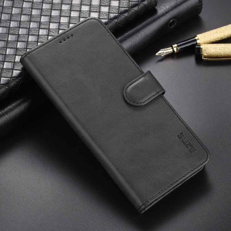 For Xiaomi Mi 11 Lite AZNS Skin Feel Calf Texture Horizontal Flip Leather Case with Card Slots & Holder & Wallet(Black)